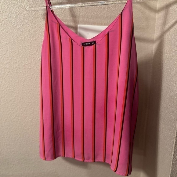 Cotton on pink stripped tank top - Picture 1 of 3